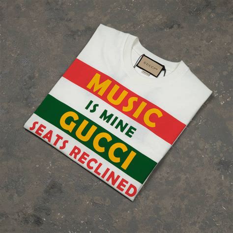 gucci music is mine shirt|Gucci Cotton jacket with 'Music is Mine' print.